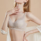 Wireless Elegant Gathered 3/4 Cup Lace Mulberry Silk Bras [SKBR0003]
