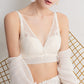 Wireless Sexy Gathered 3/4 Cup Lace Mulberry Silk Bras [SKBR0045]