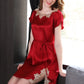 16Momme Pure Mulberry Silk Elegant Mini Lace Sleepshirt [SKSH0065]