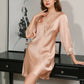 16Momme Pure Mulberry Silk Elegant Mini Lace Sleepshirt [SKSH0049]