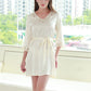 16Momme Pure Mulberry Silk Elegant Mini Lace Sleepshirt [SKSH0027]
