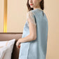 30Momme Pure Mulberry Silk Short Sleeves Round Collar Lace Pajamas Set [SKPA0049]