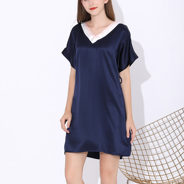 16Momme Pure Mulberry Silk Sweet Above Knee Sleepshirt [SKSH0045]