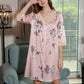 16Momme Pure Mulberry Silk Sweet Mini Printing Sleepshirt [SKSH0055]