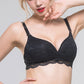 Wireless Sexy Gathered 3/4 Cup Lace Mulberry Silk Bras [SKBR0021]