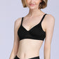 Wireless Simple Gathered 3/4 Cup Mulberry Silk Bras [SKBR0075]