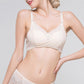 Wireless Sexy Gathered Full Cup Lace Mulberry Silk Bras [SKBR0035]