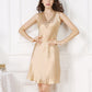 16Momme Pure Mulberry Silk Sexy Above Knee Sleepshirt [SKSH0042]