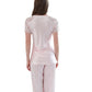 16Momme Pure Mulberry Silk Strap V Collar Lace Pajamas Set [SKPA0024]