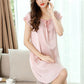 16Momme Pure Mulberry Silk Sweet above Knee Lace Sleepshirt [SKSH0040]