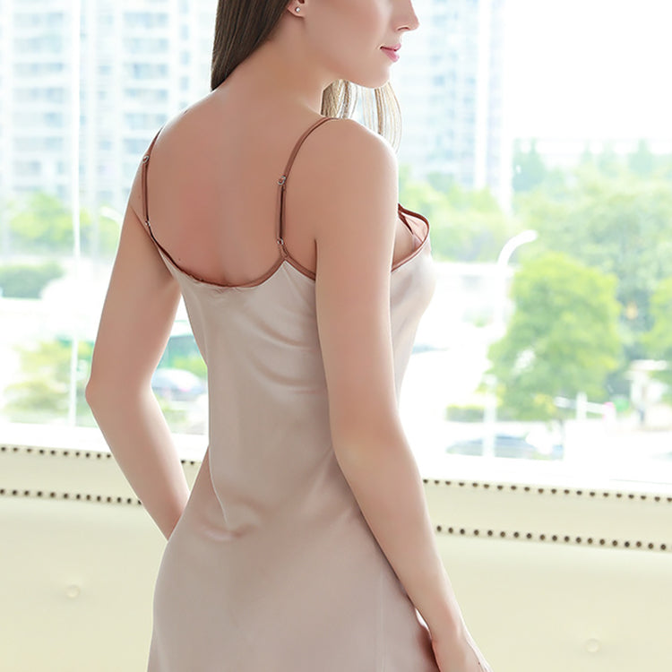16Momme Pure Mulberry Silk Sexy Above Knee Sleepshirt [SKSH0023]