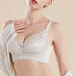 Wireless Elegant Gathered 3/4 Cup Lace Mulberry Silk Bras [SKBR0017]