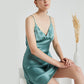 19Momme Pure Mulberry Silk Sexy Mini Ruched Sleepshirt [SKSH0009]