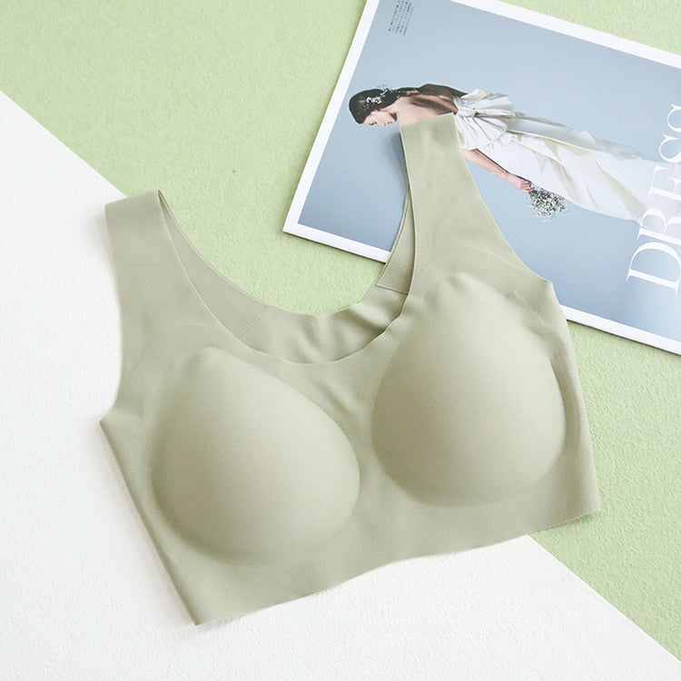 Wireless Simple Seamless Tank Top Mulberry Silk Bras [SKBR0064]