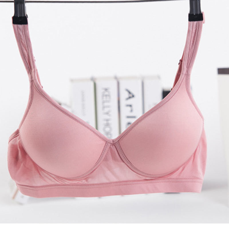 Wireless Sport Seamless 1/2 Cup Mulberry Silk Bras [SKBR0011]