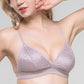 Wireless Romantic Breathable Triangle Lace Mulberry Silk Bras [SKBR0033]