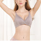 Wireless Simple Gathered 3/4 Cup Mulberry Silk Bras [SKBR0074]