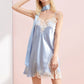 19Momme Pure Mulberry Silk Sexy Mini Lace Sleepshirt [SKSH0003]
