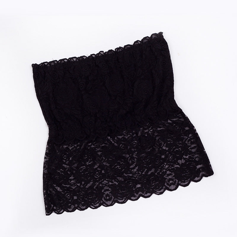 Wireless Sexy Minimizer Comfortable Tube Top Lace Mulberry Silk Bras [SKBR0032]