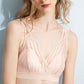 Wireless Romantic Breathable Triangle Lace Mulberry Silk Bras [SKBR0024]