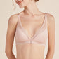 Wireless Romantic Breathable 3/4 Cup Lace Mulberry Silk Bras [SKBR0036]