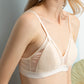 Wireless Romantic Breathable Triangle Lace Mulberry Silk Bras [SKBR0046]