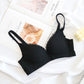 Wireless Cute Gathered 3/4 Cup Lace Mulberry Silk Bras [SKBR0067]