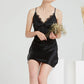 16Momme Pure Mulberry Silk Sexy Mini Lace Sleepshirt [SKSH0006]