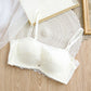 Wireless Elegant Gathered Tank Top Lace Mulberry Silk Bras [SKBR0063]
