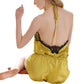 19Momme Pure Mulberry Silk Strap V Collar Lace Pajamas Set [SKPA0016]