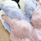 Wireless Elegant Gathered 3/4 Cup Lace Mulberry Silk Bras [SKBR0073]