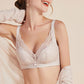 Wireless Sexy Gathered 3/4 Cup Lace Mulberry Silk Bras [SKBR0009]