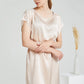 19Momme Pure Mulberry Silk Elegant Mini Belted Sleepshirt [SKSH0008]
