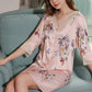 16Momme Pure Mulberry Silk Sweet Mini Printing Sleepshirt [SKSH0055]