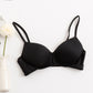 Wireless Simple Seamless 1/2 Cup Mulberry Silk Bras [SKBR0042]