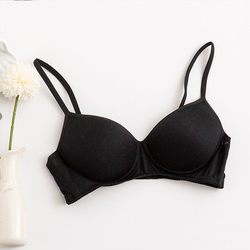 Wireless Simple Seamless 1/2 Cup Mulberry Silk Bras [SKBR0042]