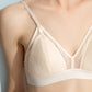 Wireless Romantic Breathable Triangle Lace Mulberry Silk Bras [SKBR0046]