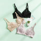 Wireless Sexy Minimizer 3/4 Cup Lace Mulberry Silk Bras [SKBR0047]