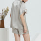 16Momme Pure Mulberry Silk Short Sleeves V Collar Pajamas Set [SKPA0008]