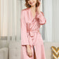 19Momme Pure Mulberry Silk Elegant Maxi Belted Sleepshirt [SKSH0063]