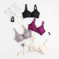 Wireless Romantic Breathable Triangle Lace Mulberry Silk Bras [SKBR0053]