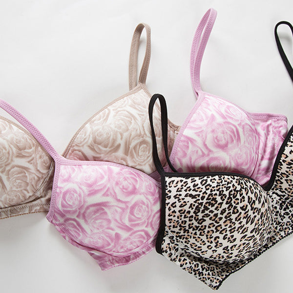 Wireless Sexy Gathered Seamless 1/2 Cup Mulberry Silk Bras [SKBR0039]