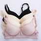 Wireless Simple Gathered 3/4 Cup Mulberry Silk Bras [SKBR0075]