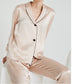 19Momme Pure Mulberry Silk Long Sleeves Notch Collar Pajamas Set [SKPA0006]