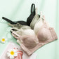 Wireless Elegant Gathered 3/4 Cup Lace Mulberry Silk Bras [SKBR0005]