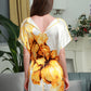 16Momme Pure Mulberry Silk Elegant Mini Printing Sleepshirt [SKSH0024]
