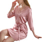 19Momme Pure Mulberry Silk Elegant Above Knee Lace Sleepshirt [SKSH0014]