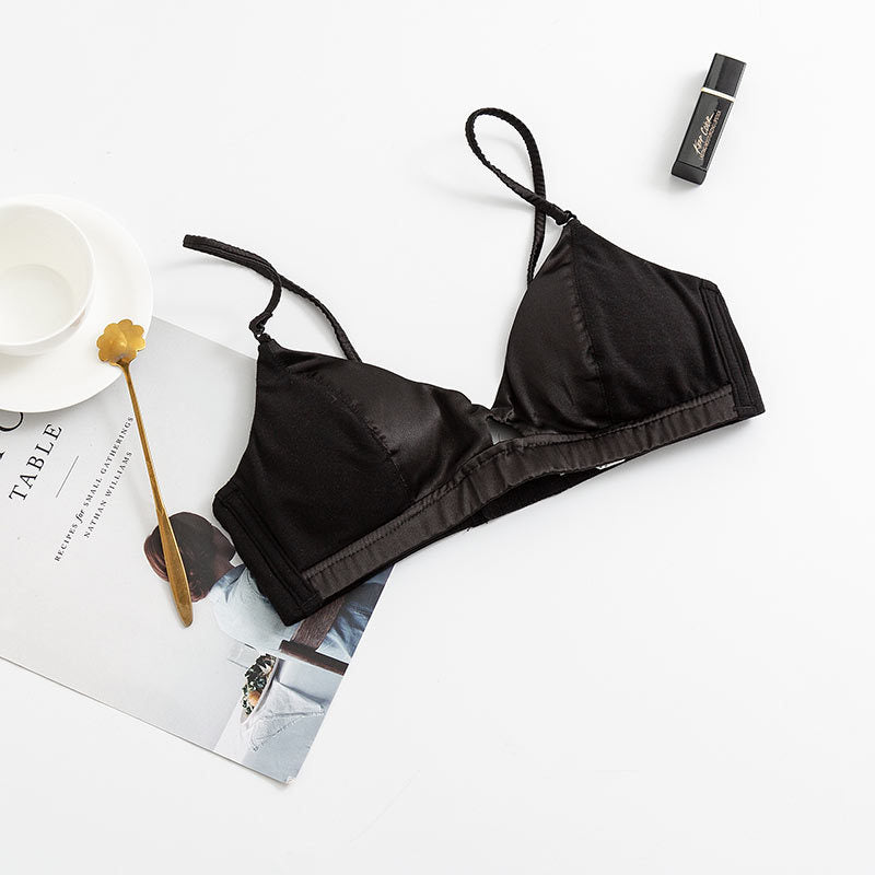 Wireless Cute Seamless 3/4 Cup Mulberry Silk Bras [SKBR0057]