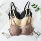 Wireless Sexy Gathered 3/4 Cup Lace Mulberry Silk Bras [SKBR0029]