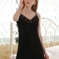 19Momme Pure Mulberry Silk Sexy Above Knee Lace Sleepshirt [SKSH0015]
